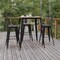 Flash Furniture 31.5 SQ Bar Top Table Brown Poly Top/Black Frame JJ-T14619H-80-BRBK-GG - alternate 6